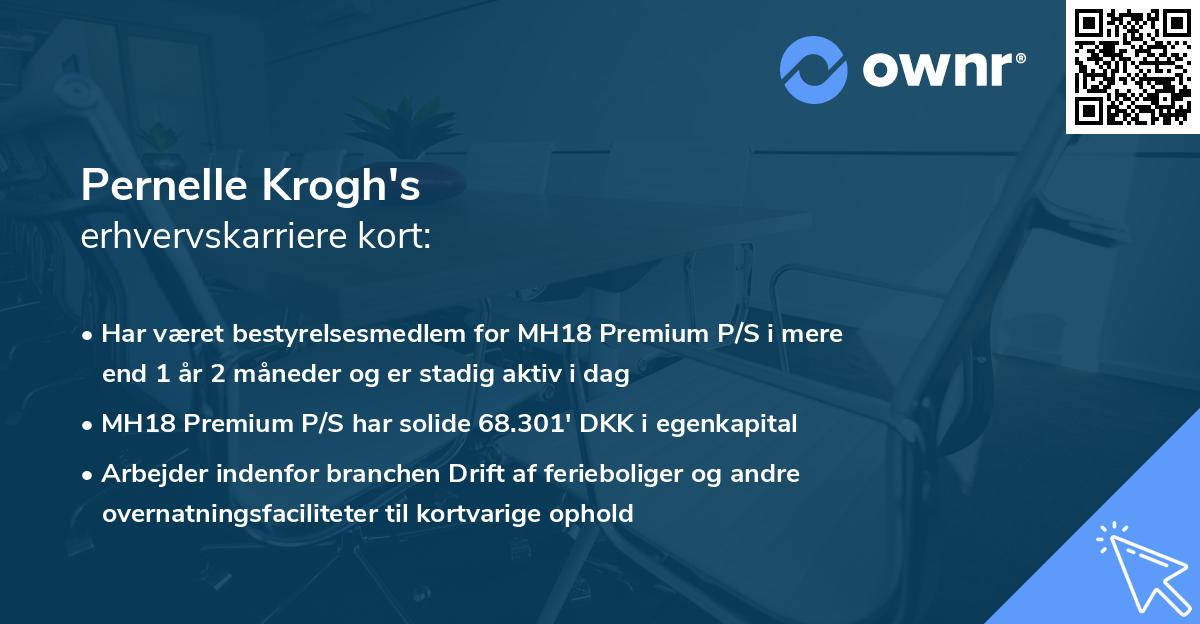 Pernelle Krogh's erhvervskarriere kort