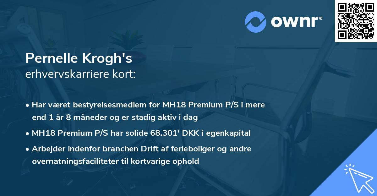 Pernelle Krogh's erhvervskarriere kort