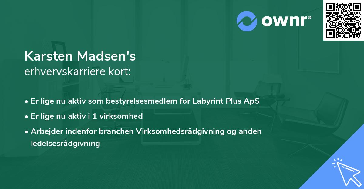 Karsten Madsen's erhvervskarriere kort