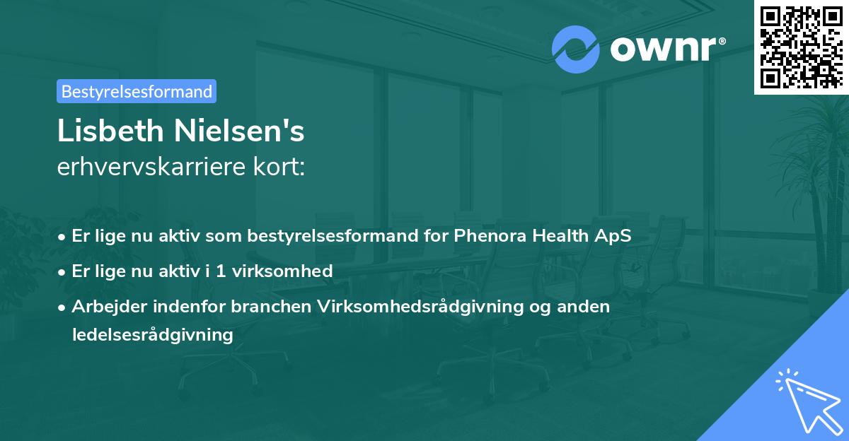 Lisbeth Nielsen's erhvervskarriere kort
