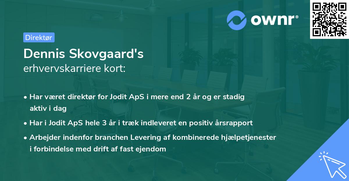 Dennis Skovgaard's erhvervskarriere kort