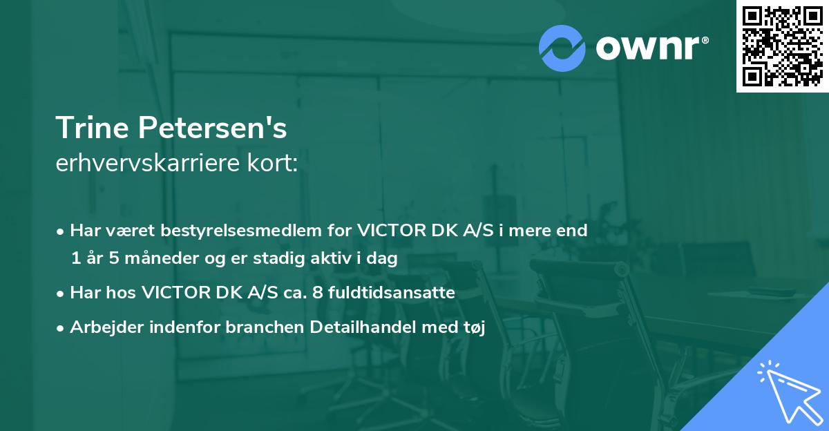 Trine Petersen's erhvervskarriere kort