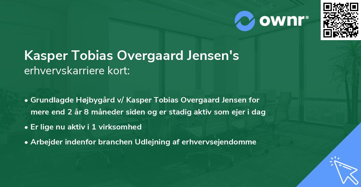 Kasper Tobias Overgaard Jensen's erhvervskarriere kort