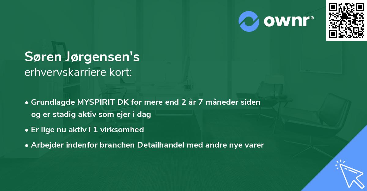 Søren Jørgensen's erhvervskarriere kort
