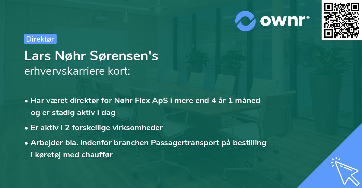 Lars Nøhr Sørensen's erhvervskarriere kort