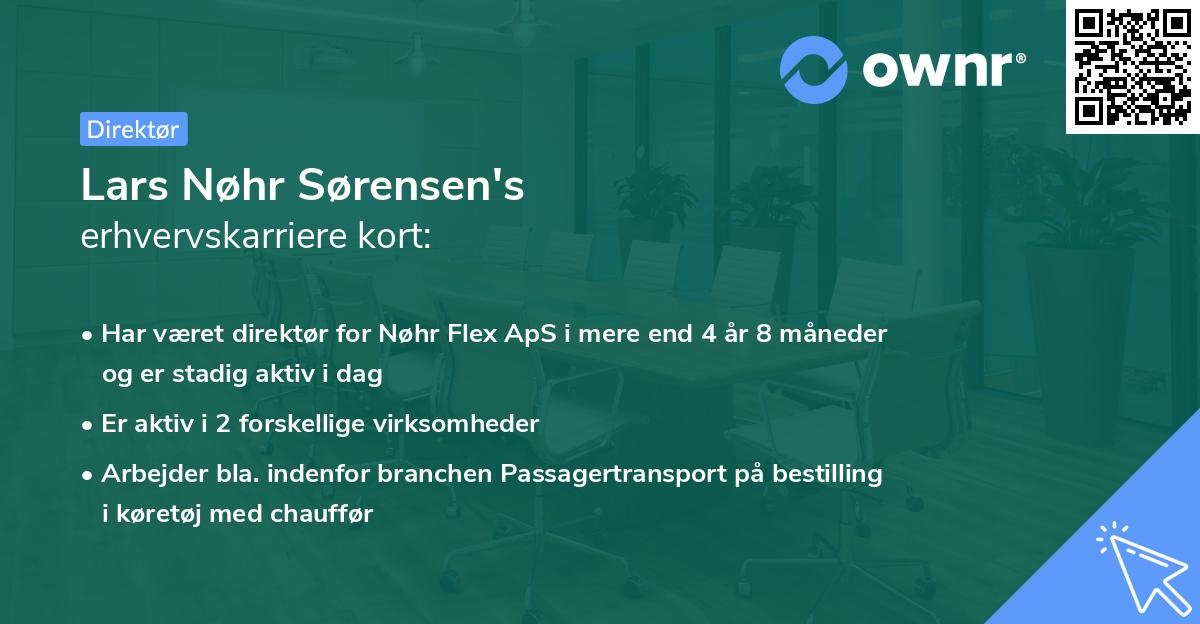 Lars Nøhr Sørensen's erhvervskarriere kort