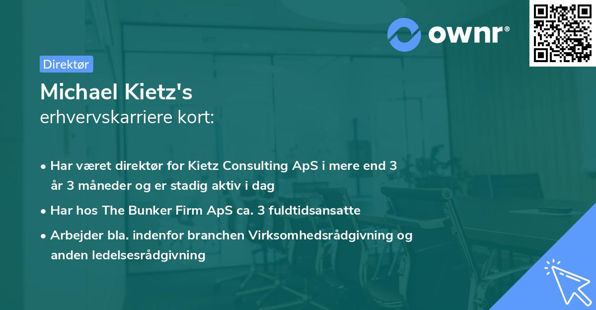 Michael Kietz's erhvervskarriere kort