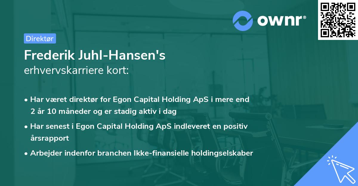Frederik Juhl-Hansen's erhvervskarriere kort