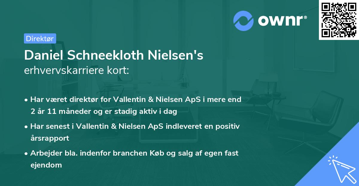 Daniel Schneekloth Nielsen's erhvervskarriere kort