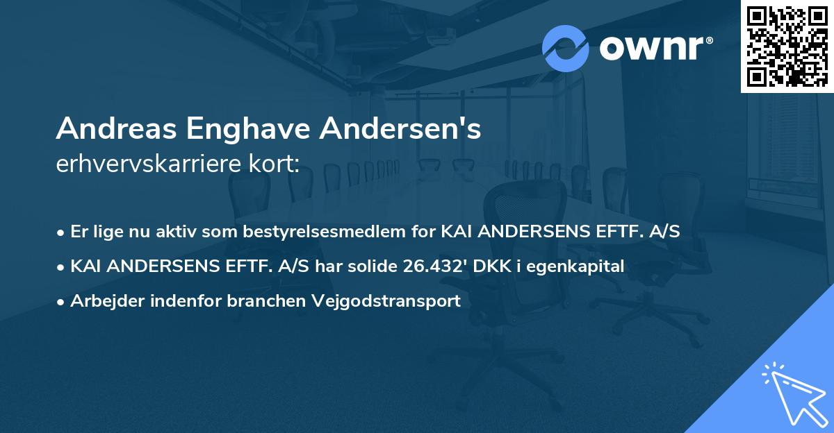 Andreas Enghave Andersen's erhvervskarriere kort