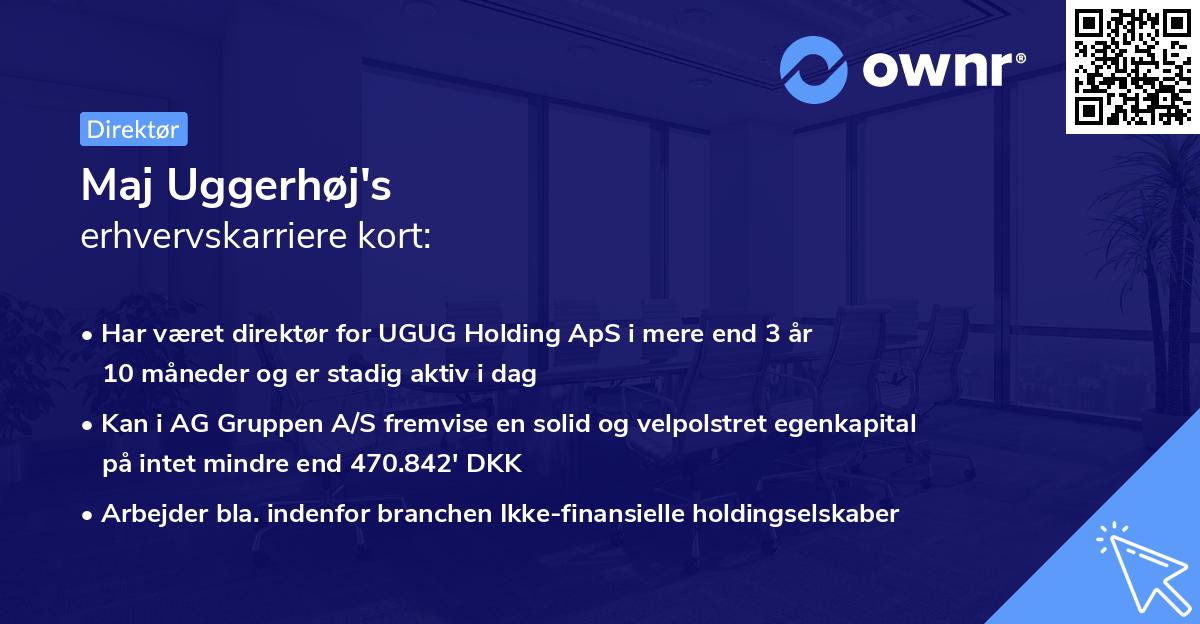 Maj Uggerhøj's erhvervskarriere kort