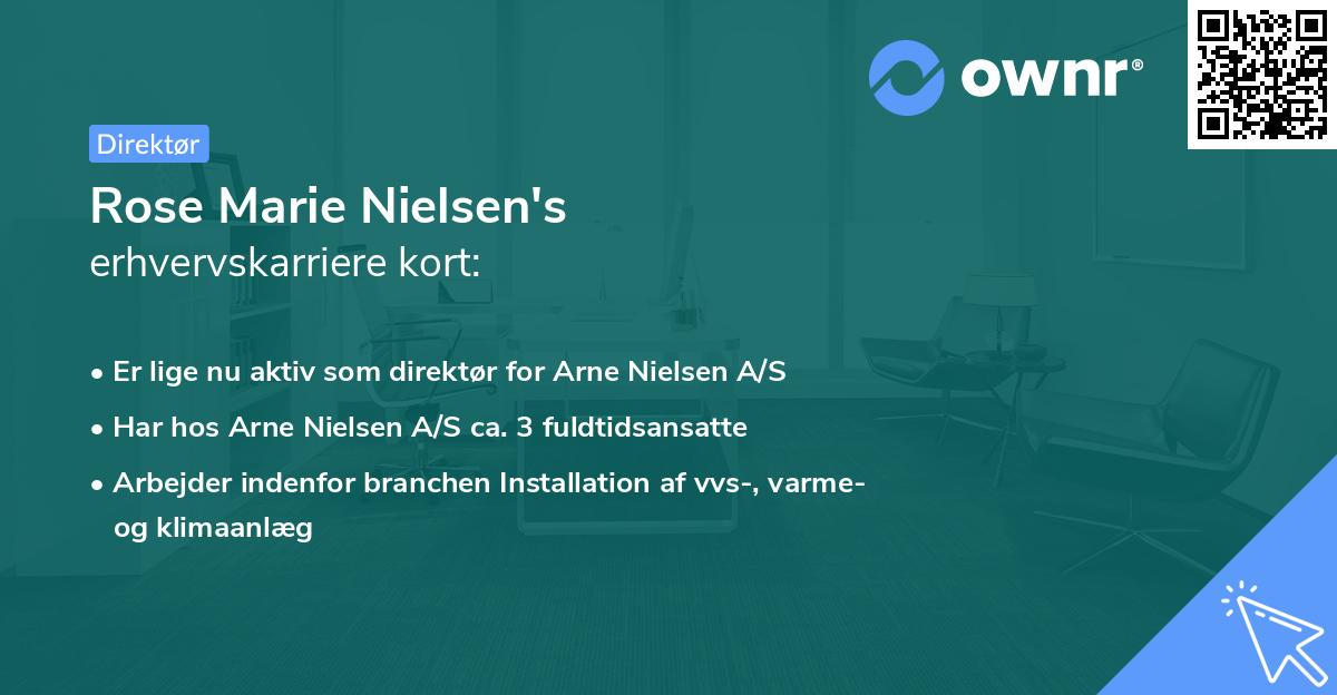 Rose Marie Nielsen's erhvervskarriere kort