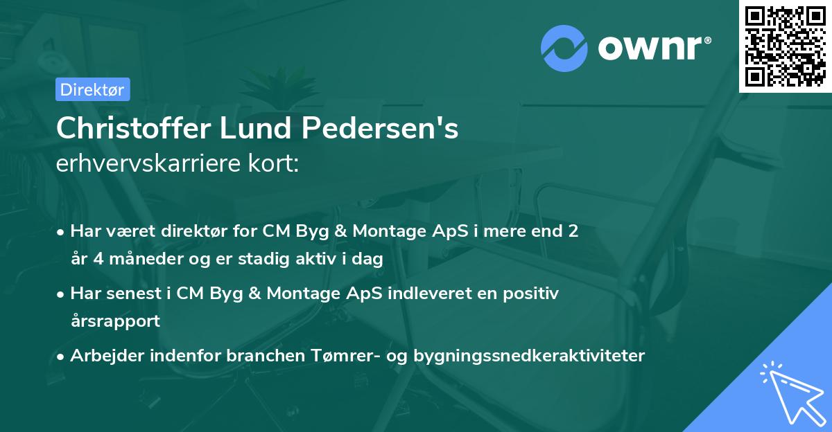 Christoffer Lund Pedersen's erhvervskarriere kort