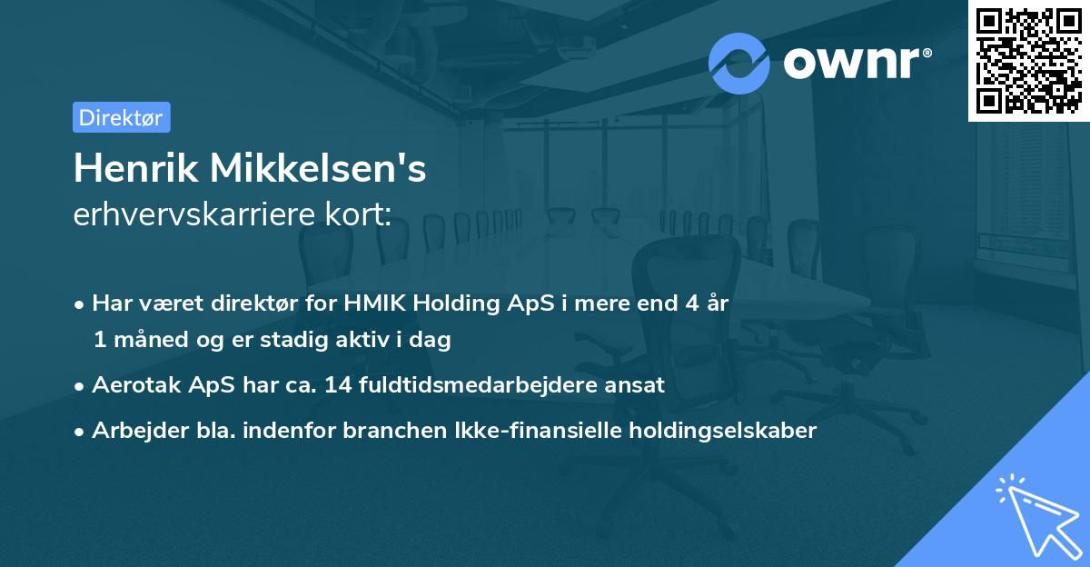 Henrik Mikkelsen's erhvervskarriere kort