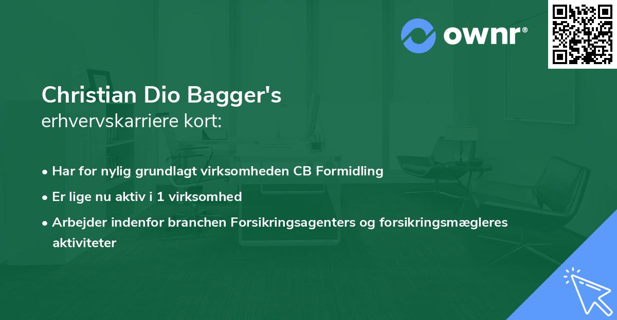 Christian Dio Bagger's erhvervskarriere kort