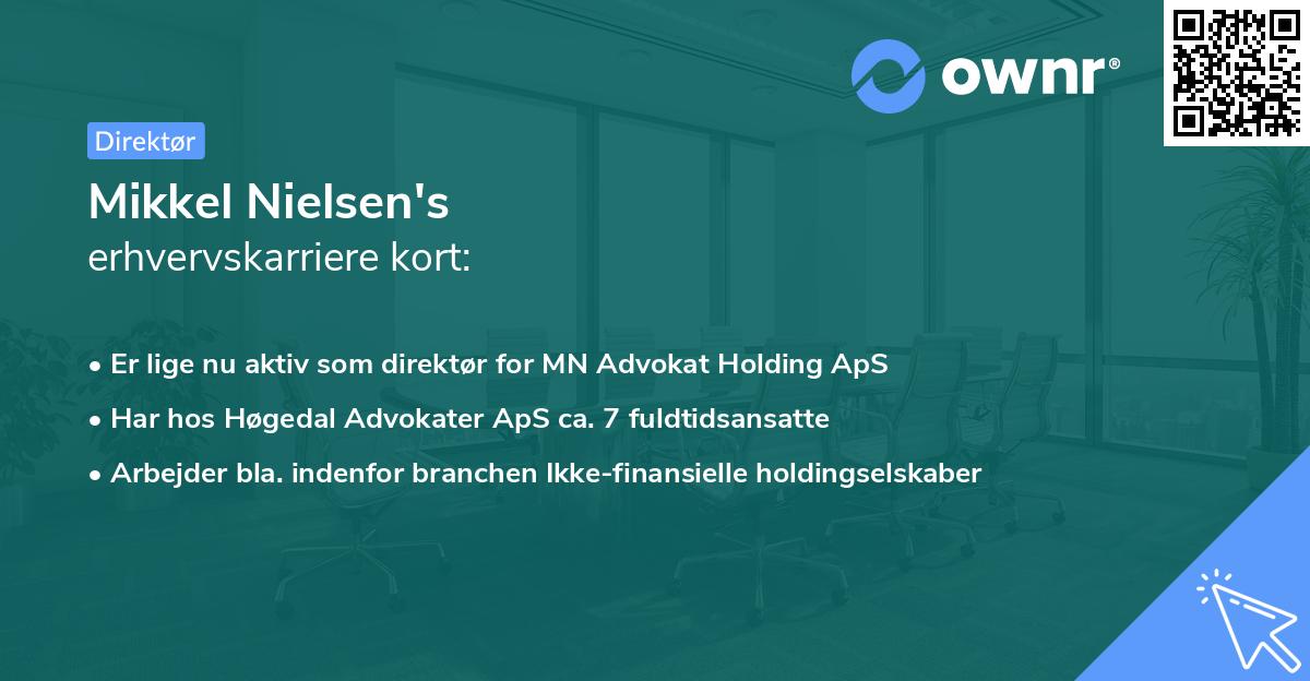Mikkel Nielsen's erhvervskarriere kort