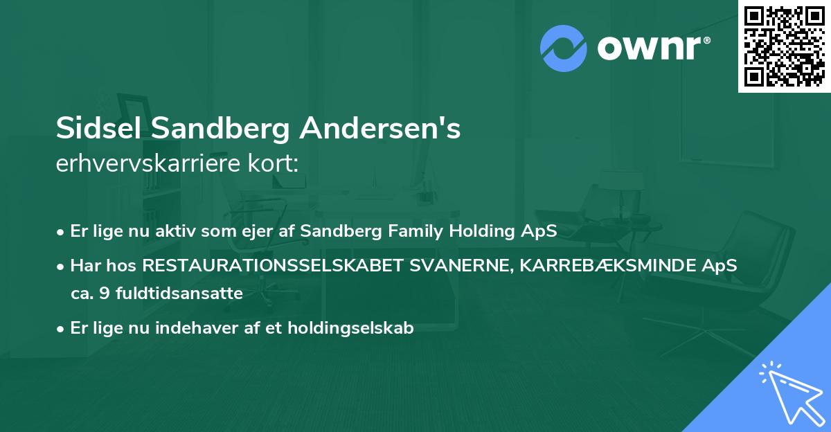 Sidsel Sandberg Andersen's erhvervskarriere kort