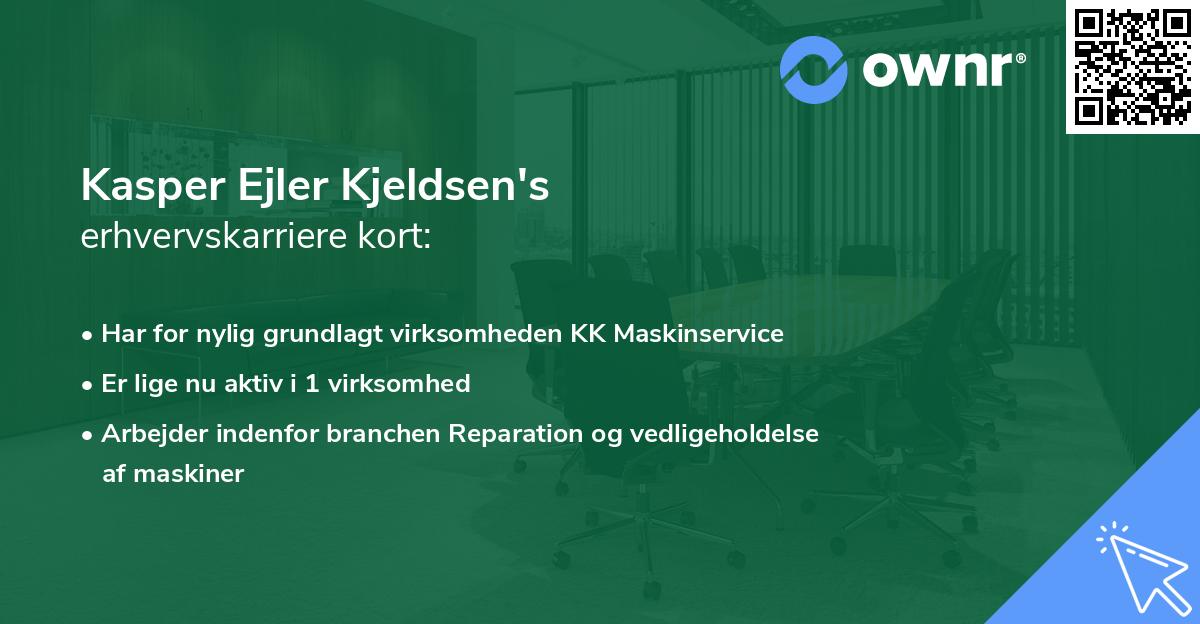 Kasper Ejler Kjeldsen's erhvervskarriere kort