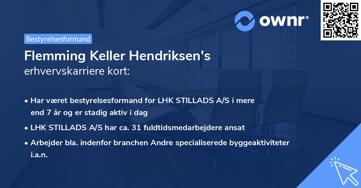 Flemming Keller Hendriksen's erhvervskarriere kort
