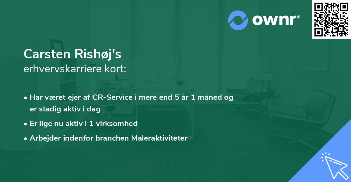 Carsten Rishøj's erhvervskarriere kort