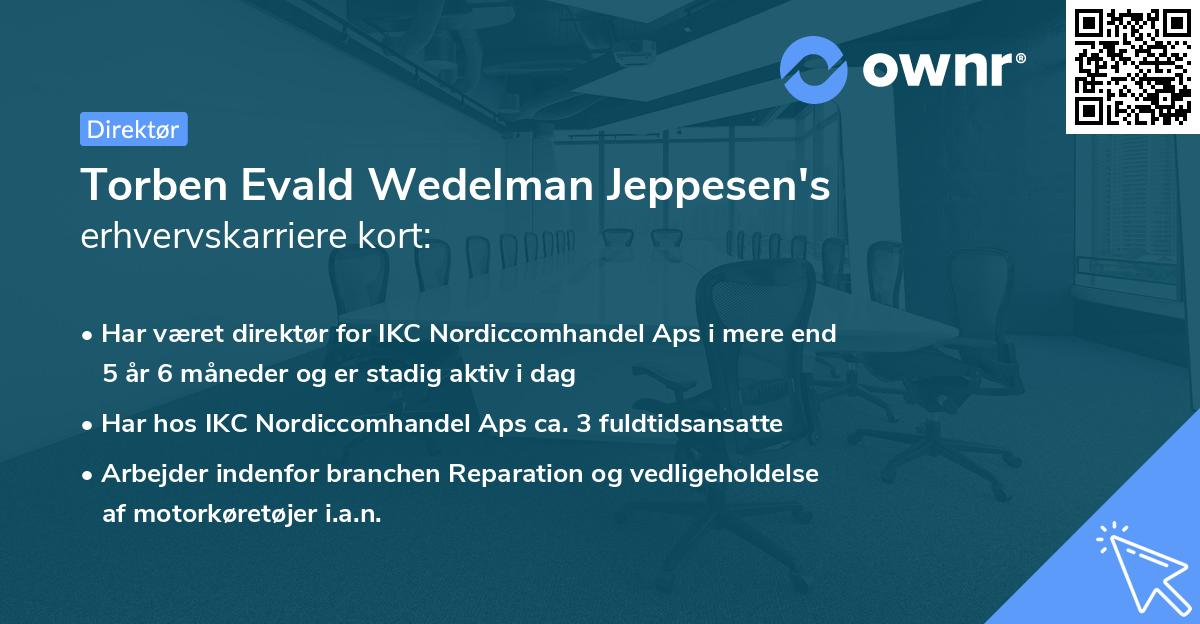 Torben Evald Wedelman Jeppesen's erhvervskarriere kort