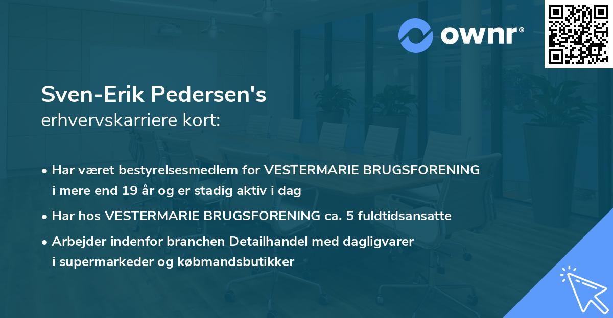 Sven-Erik Pedersen's erhvervskarriere kort
