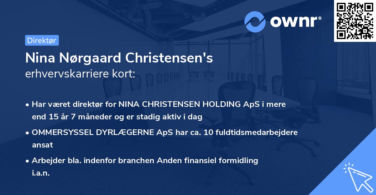 Nina Nørgaard Christensen's erhvervskarriere kort