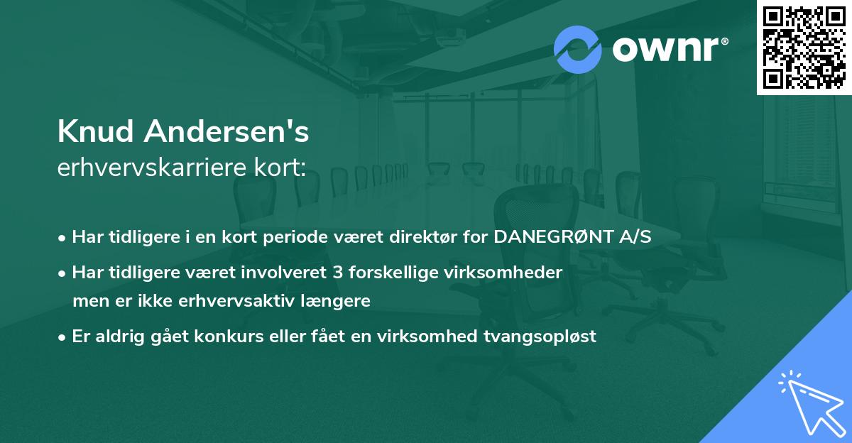 Knud Andersen's erhvervskarriere kort
