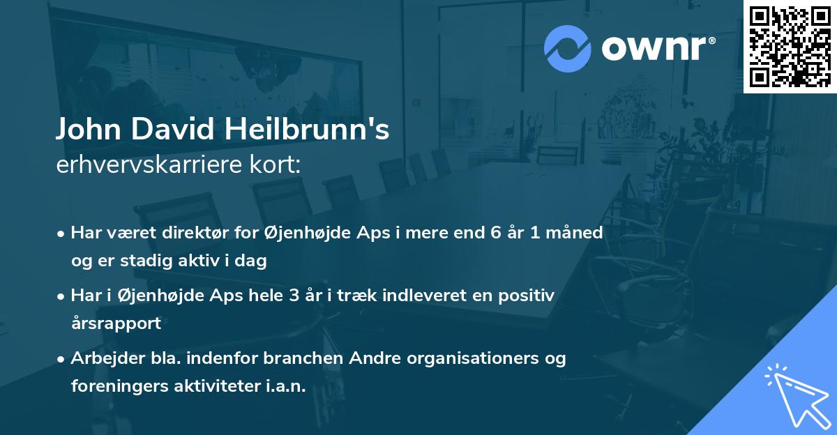John David Heilbrunn's erhvervskarriere kort