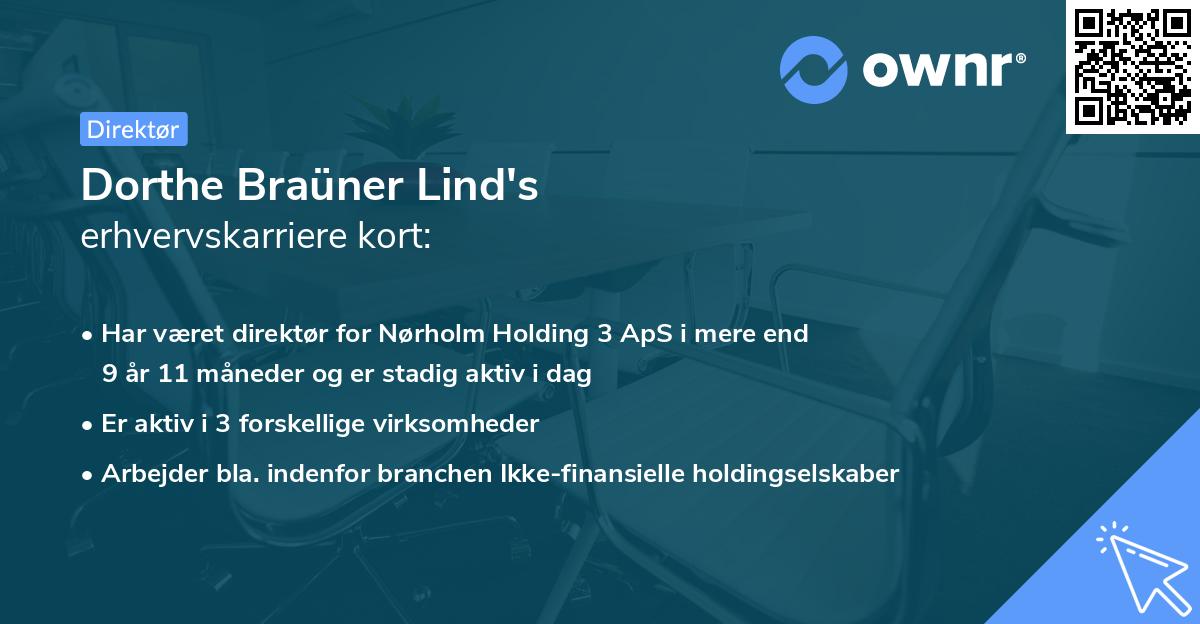 Dorthe Braüner Lind's erhvervskarriere kort