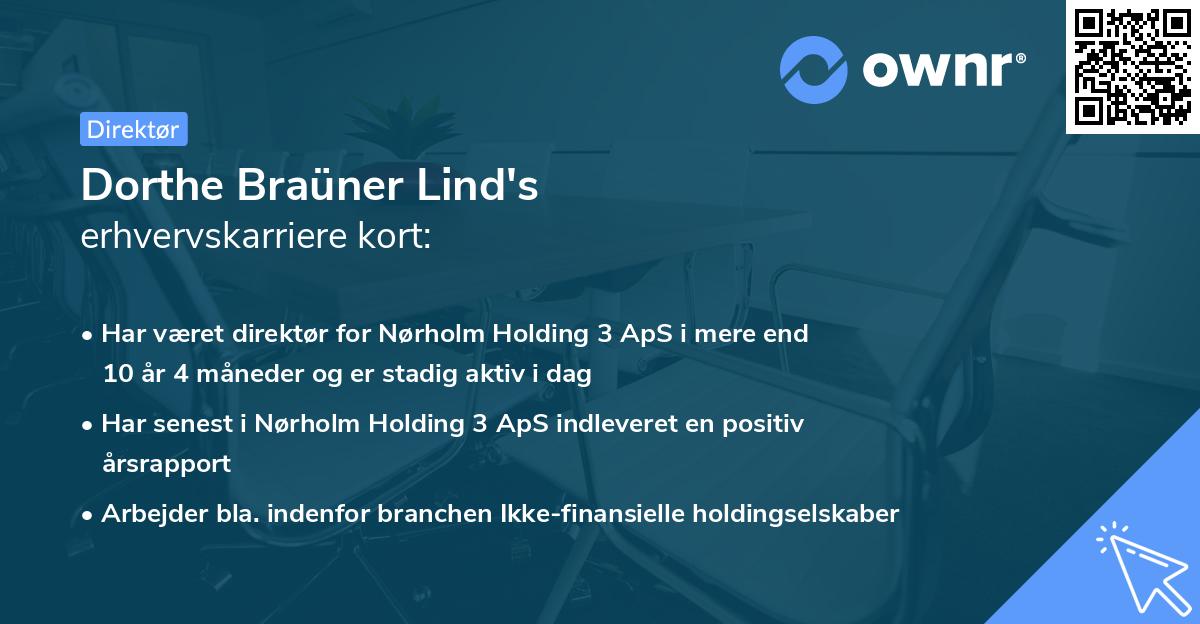 Dorthe Braüner Lind's erhvervskarriere kort