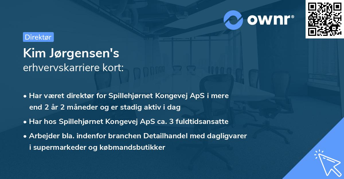 Kim Jørgensen's erhvervskarriere kort