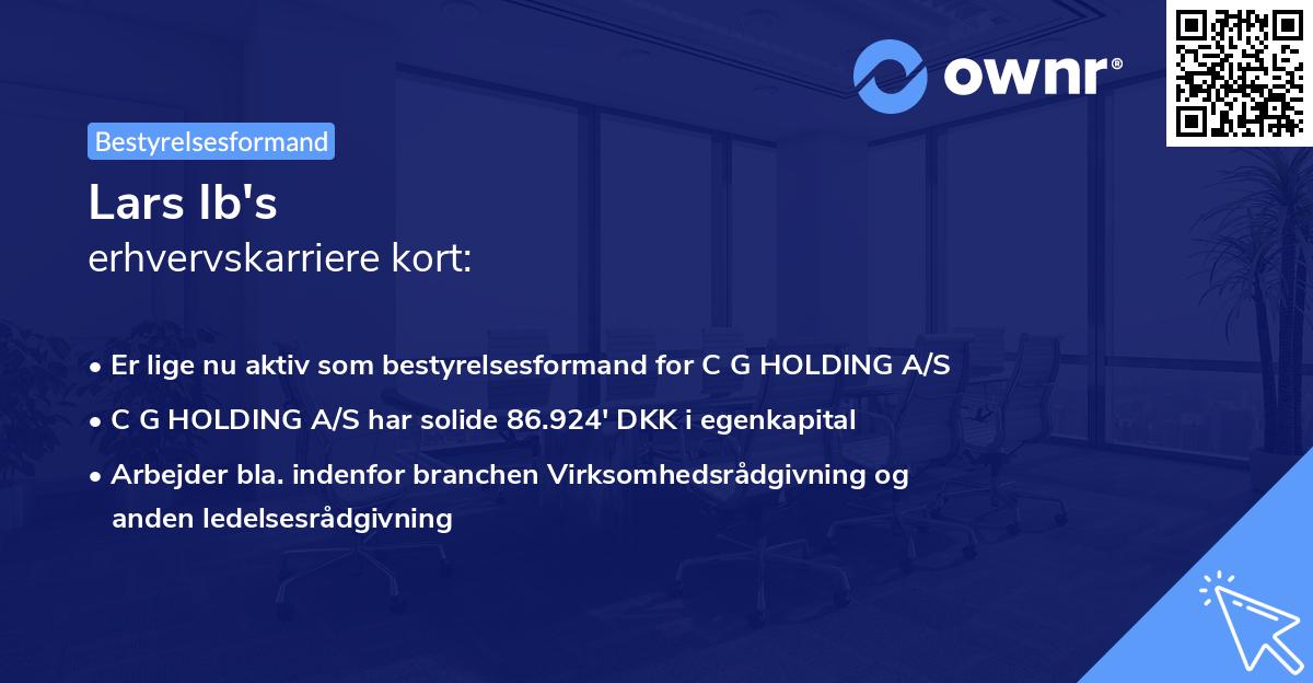 Lars Ib's erhvervskarriere kort