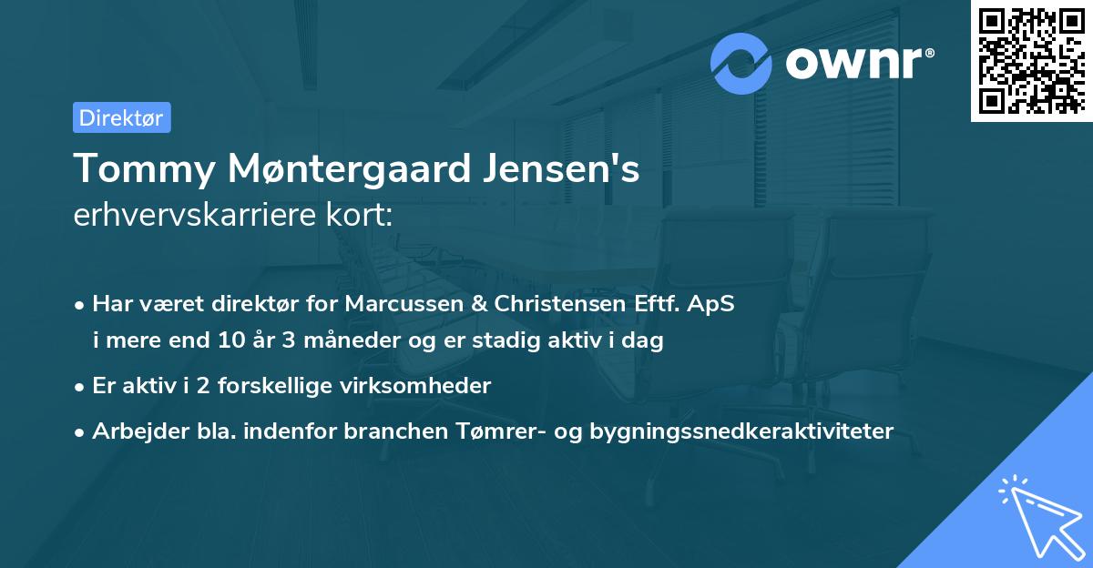 Tommy Møntergaard Jensen's erhvervskarriere kort