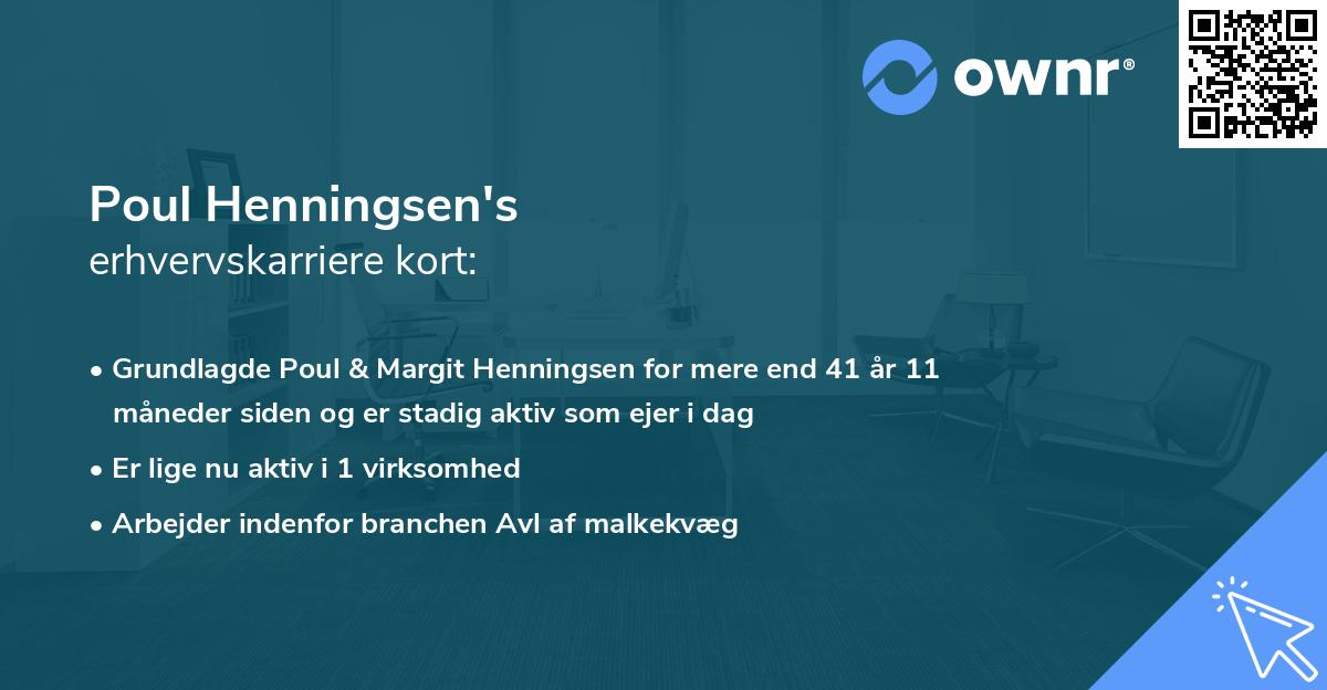 Poul Henningsen's erhvervskarriere kort