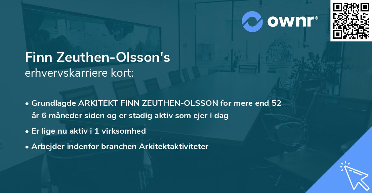 Finn Zeuthen-Olsson's erhvervskarriere kort