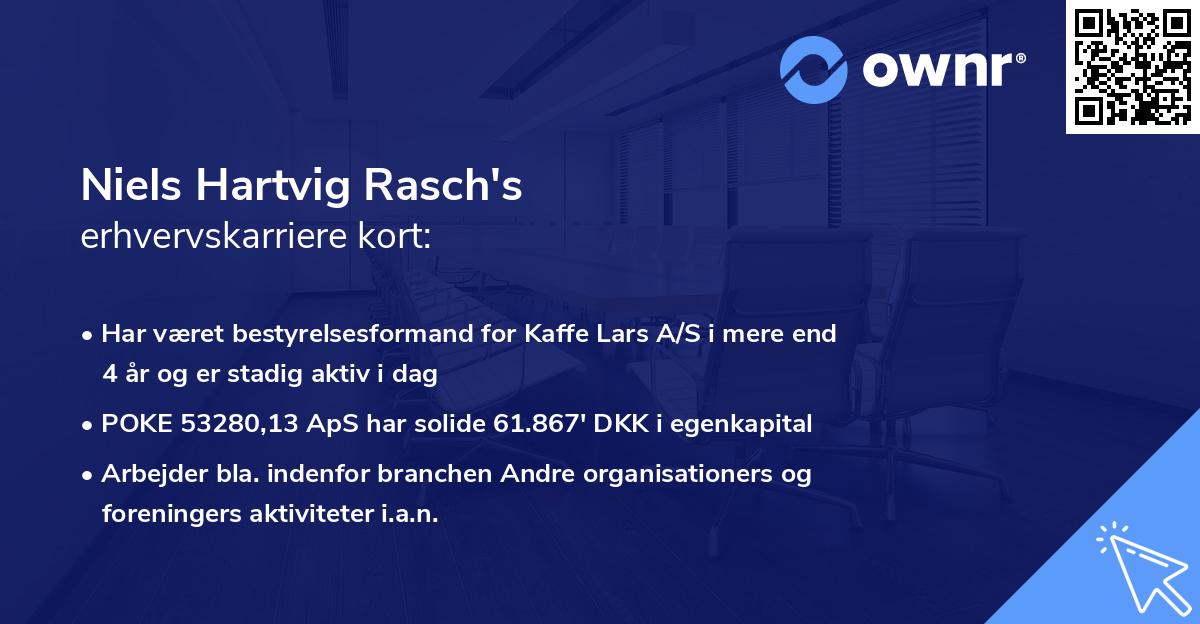 Niels Hartvig Rasch's erhvervskarriere kort