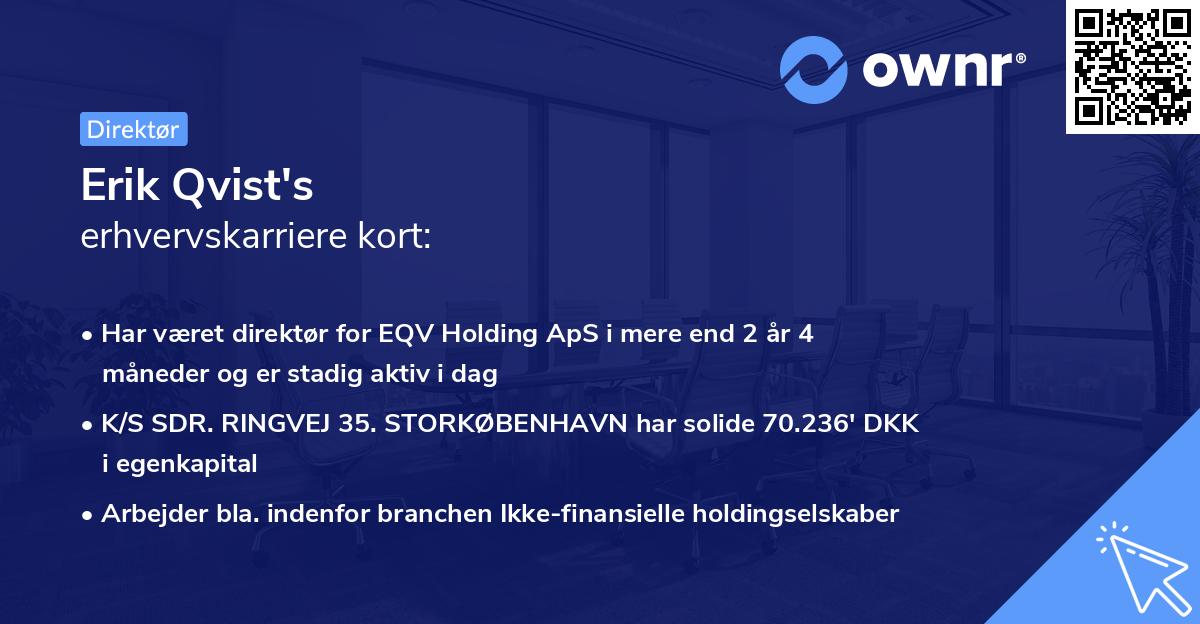 Erik Qvist's erhvervskarriere kort