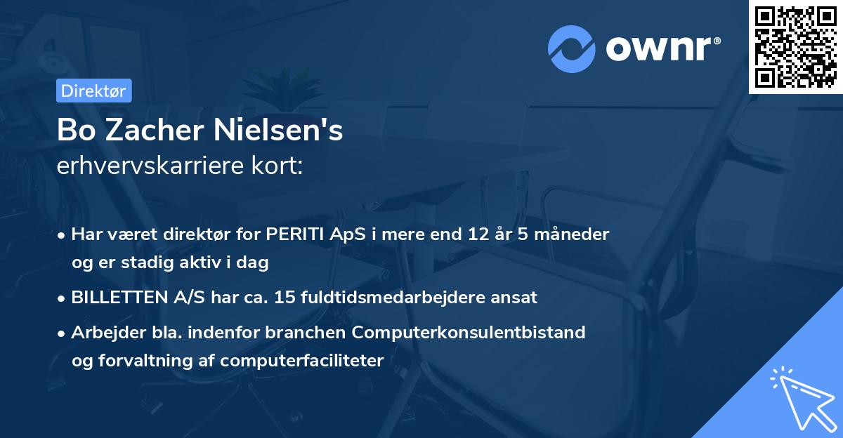 Bo Zacher Nielsen's erhvervskarriere kort