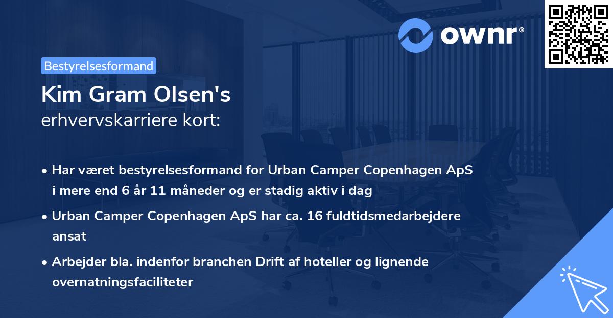 Kim Gram Olsen's erhvervskarriere kort