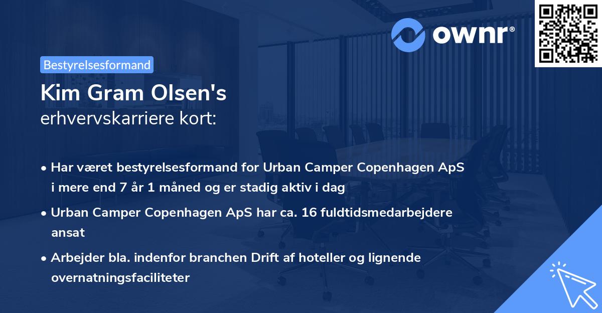 Kim Gram Olsen's erhvervskarriere kort