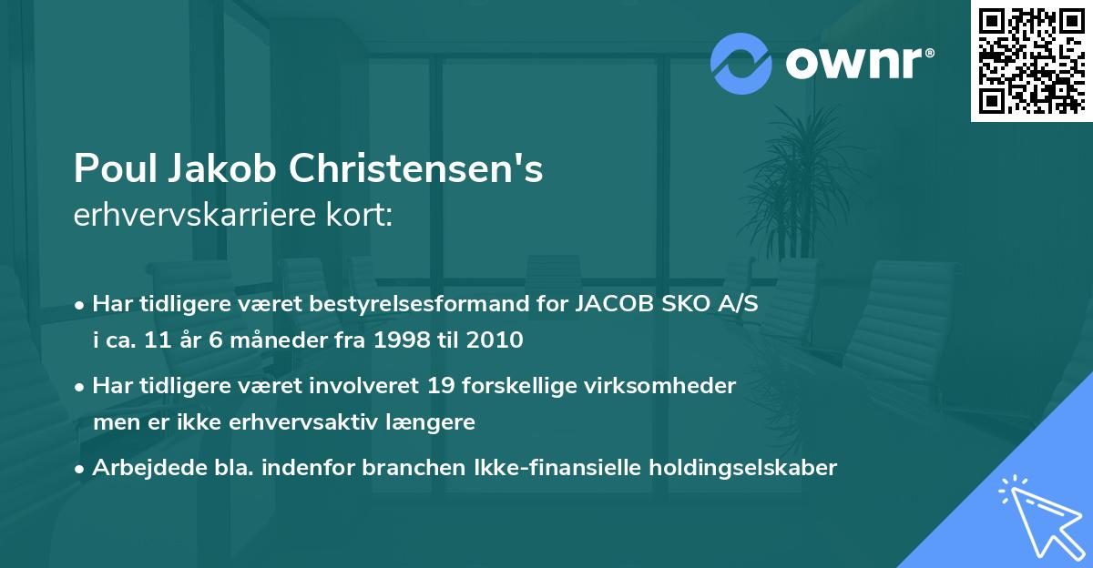 Poul Jakob Christensen's erhvervskarriere kort