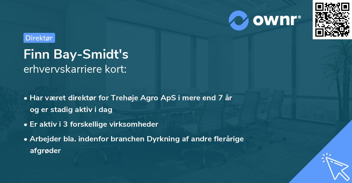 Finn Bay-Smidt's erhvervskarriere kort