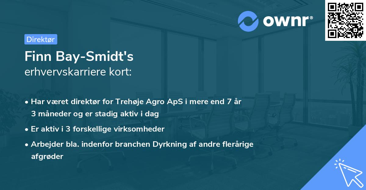 Finn Bay-Smidt's erhvervskarriere kort