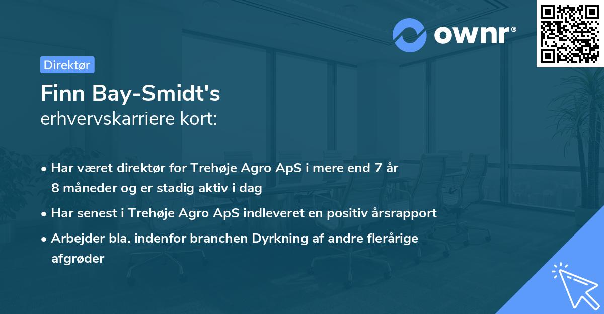 Finn Bay-Smidt's erhvervskarriere kort