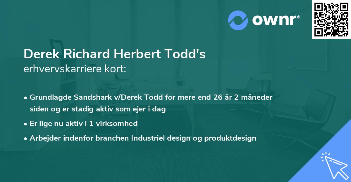 Derek Richard Herbert Todd's erhvervskarriere kort