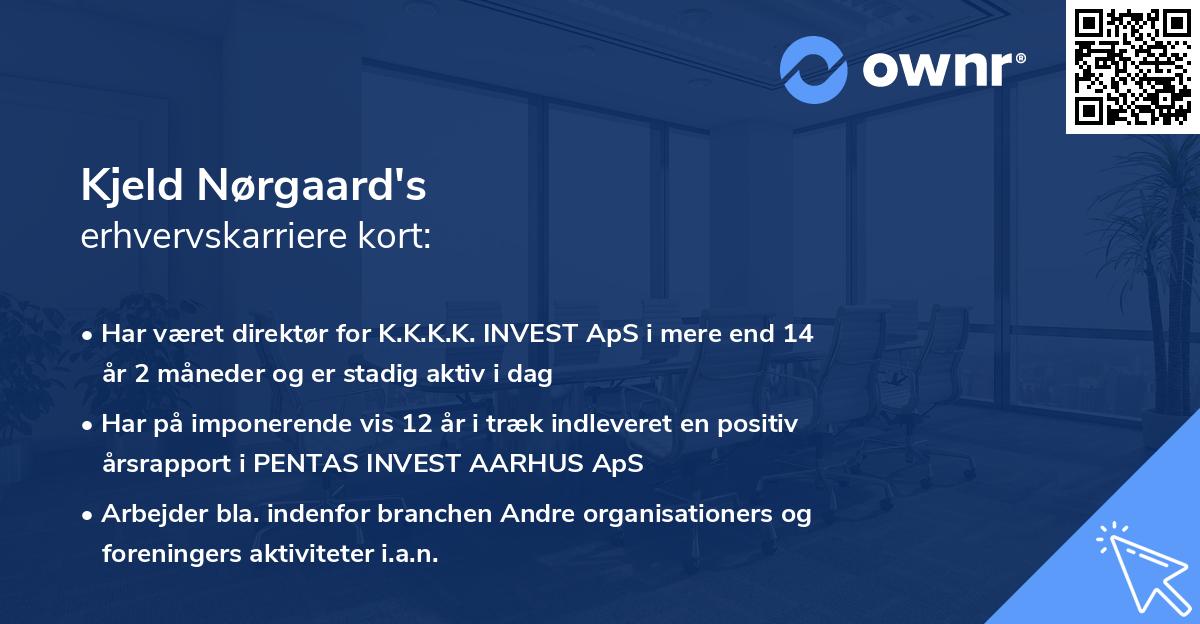Kjeld Nørgaard's erhvervskarriere kort