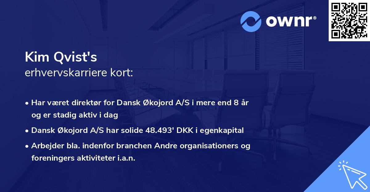 Kim Qvist's erhvervskarriere kort