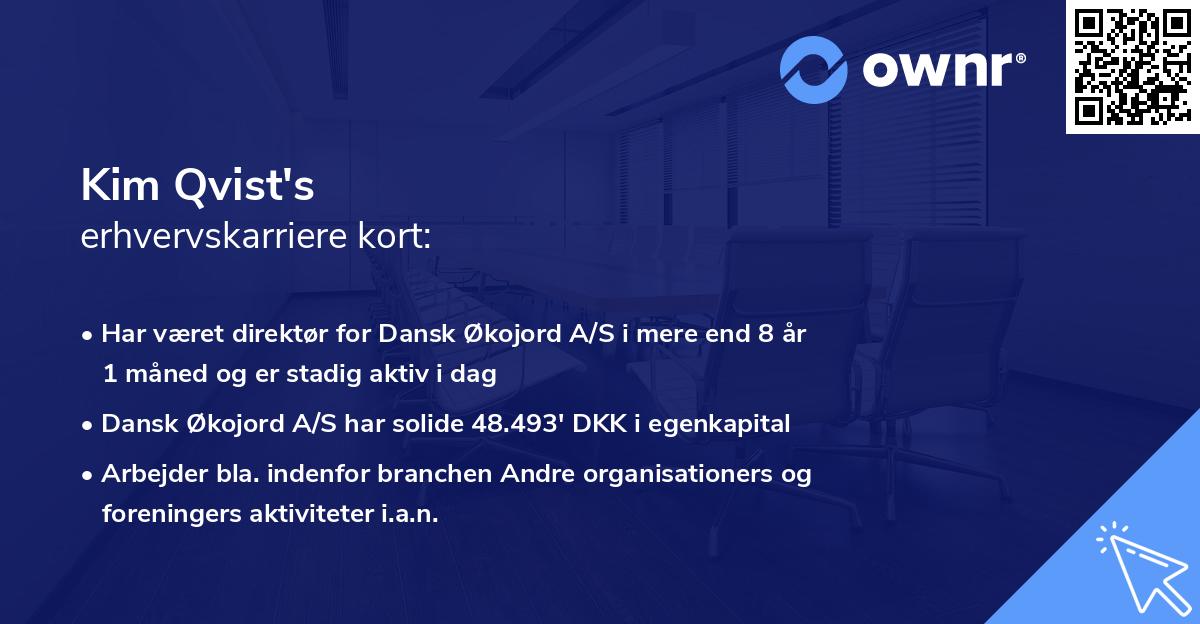 Kim Qvist's erhvervskarriere kort