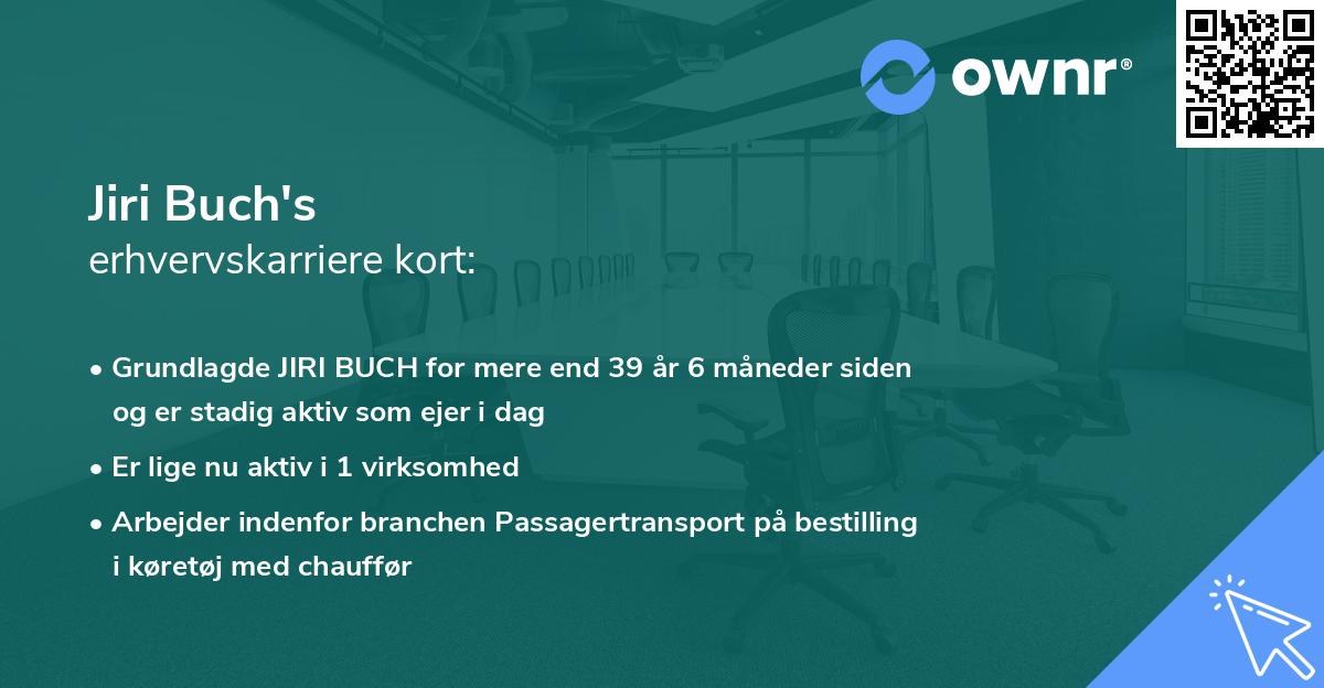 Jiri Buch's erhvervskarriere kort
